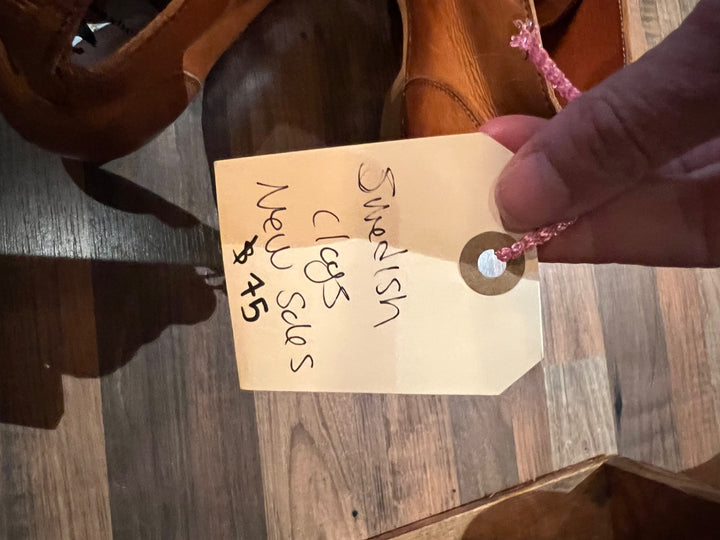 Swedish Hasbeens Clog Boots 9.5 Brown