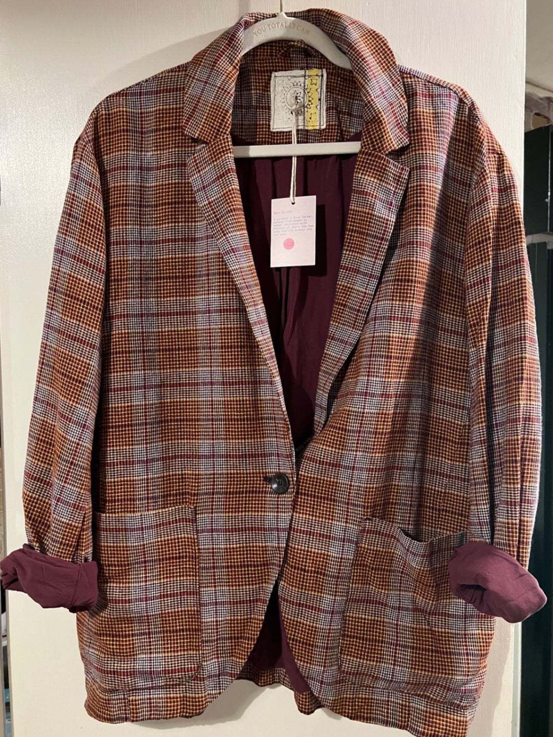 Dear Birdie Blazer Large Multicolored (mainly brown, red, beige)