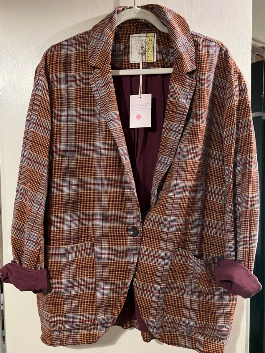 Dear Birdie Blazer Large Multicolored (mainly brown, red, beige)