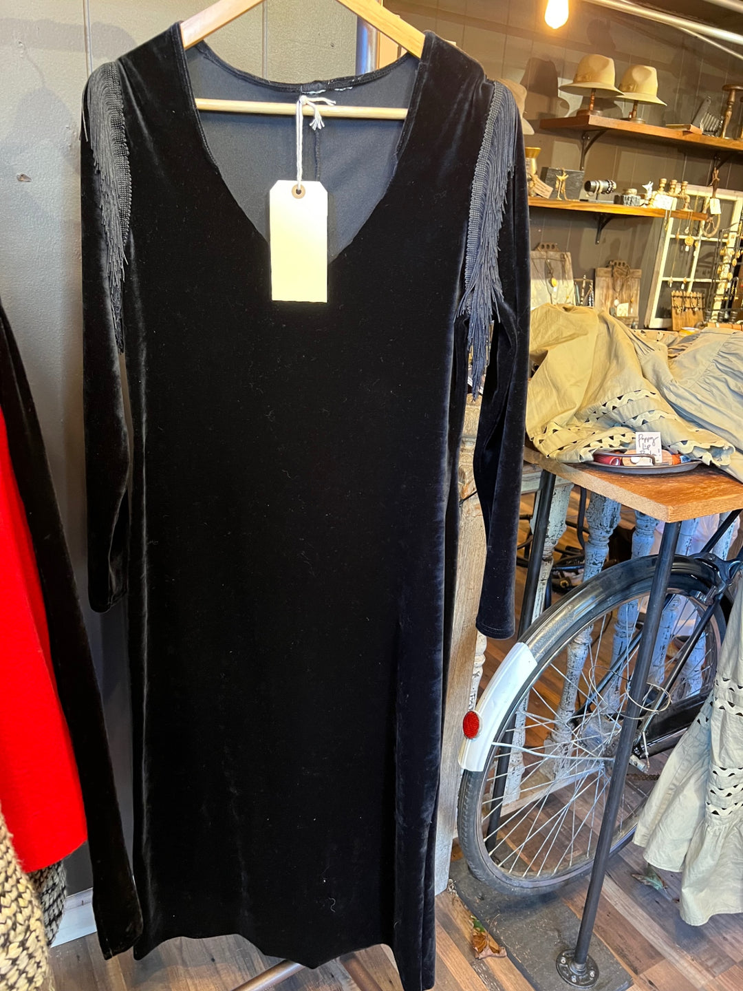 Dear Birdie Dress Medium/Large Black velvet