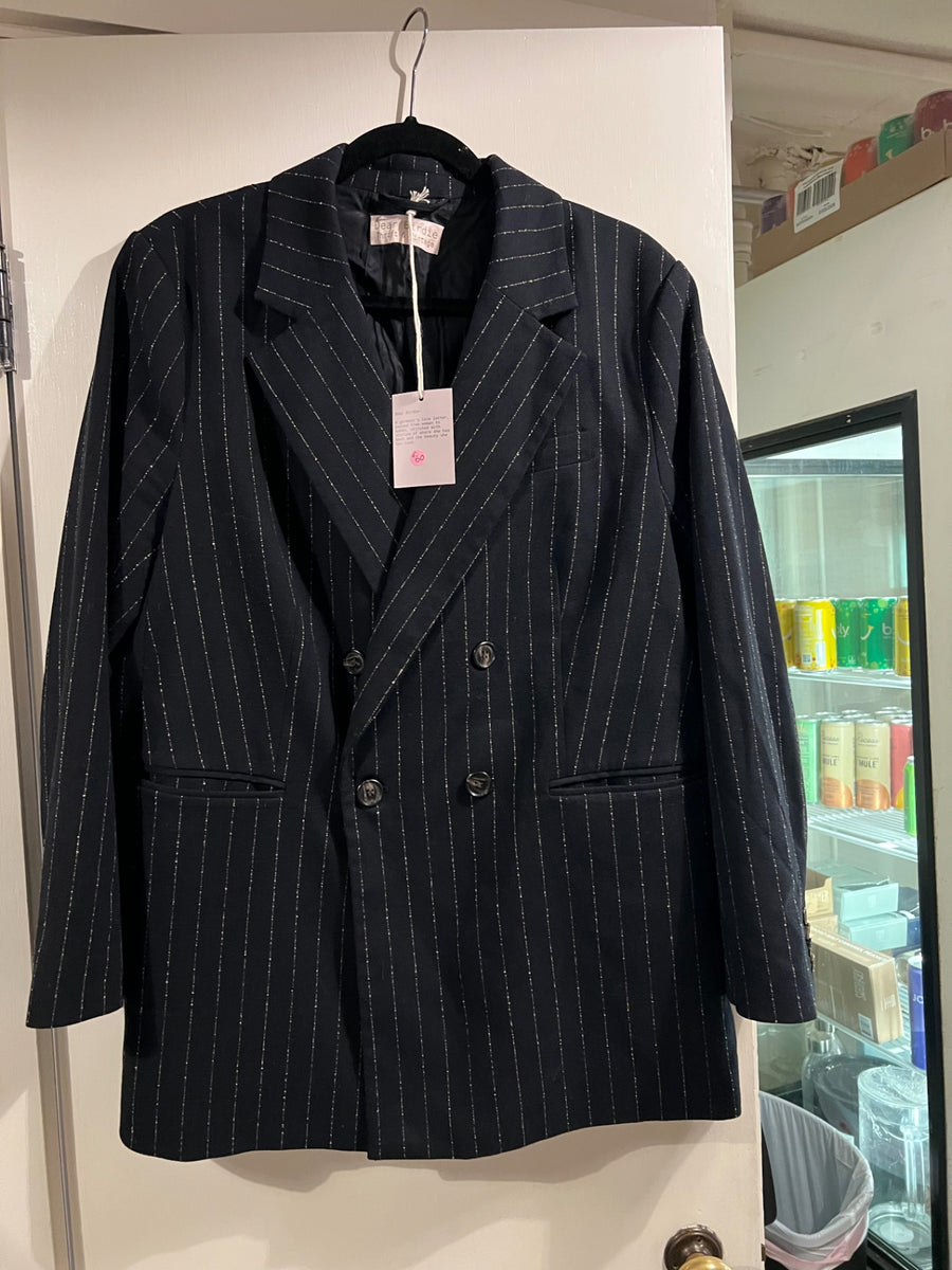 Blazer Large Black striped