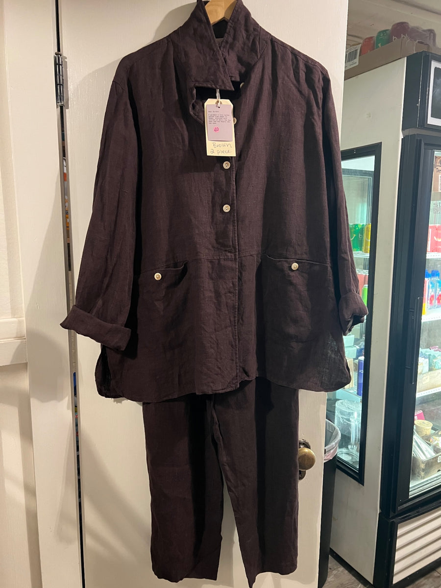 Vintage Linen set Large Brown