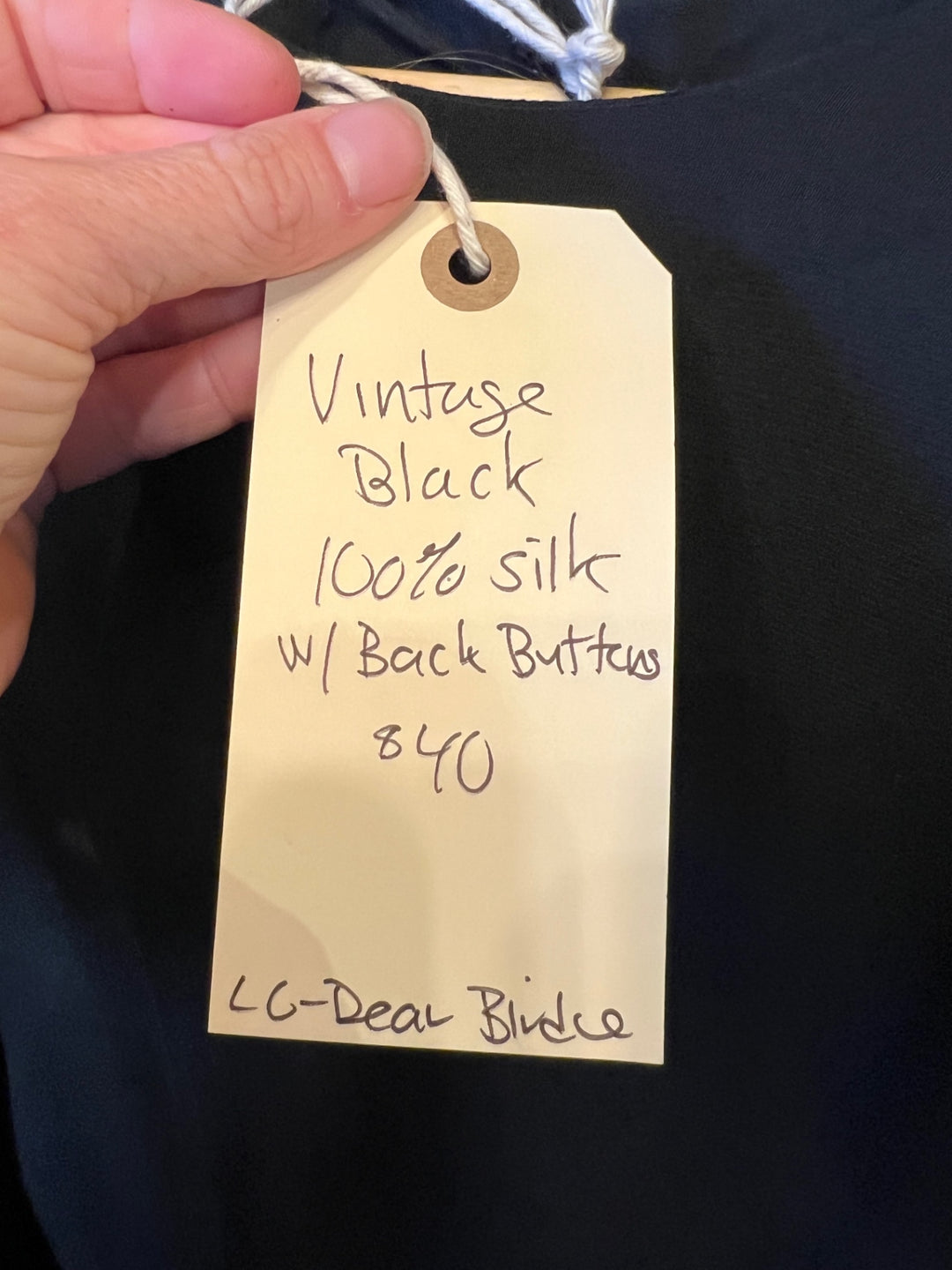 Dear Birdie Dress Medium Black silk