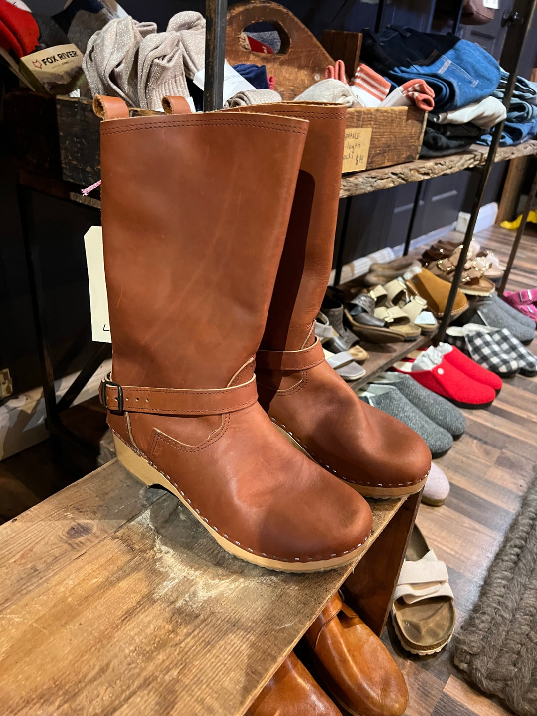 Dear Birdie Clog Boots 11 Brown