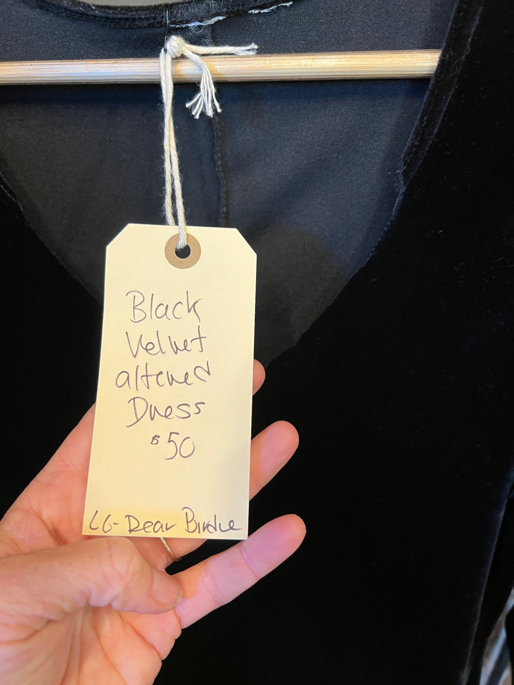 Dear Birdie Dress Medium/Large Black velvet