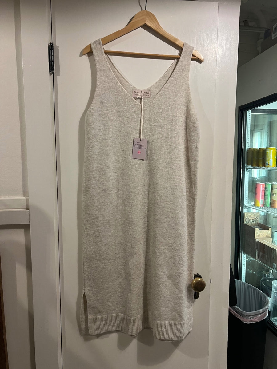 Dear Birdie Dress Large Oatmeal