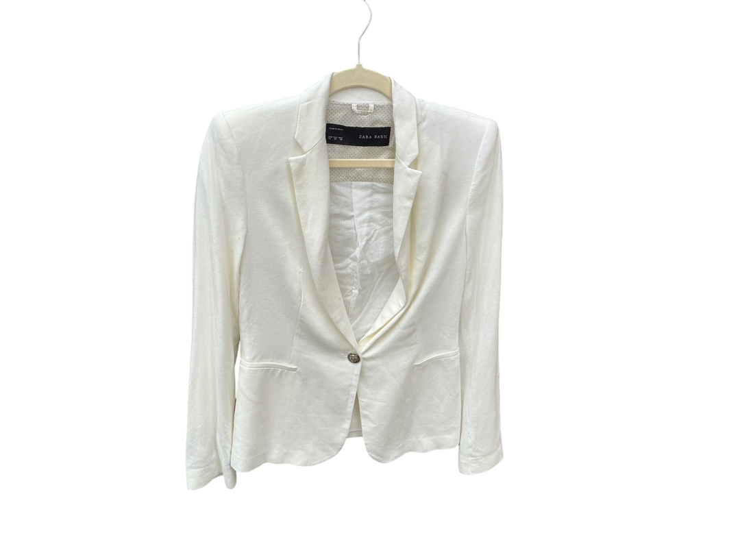Zara Basic Blazer Small Cream