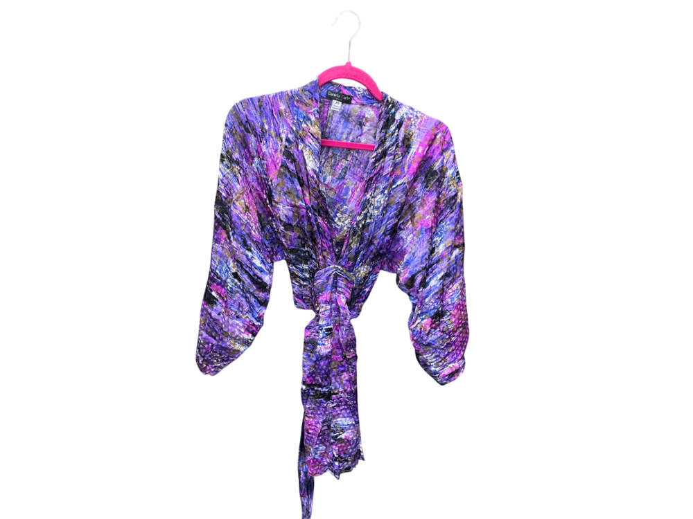 Daniela Corte Blouse XS / Small Purple with multicolor pattern