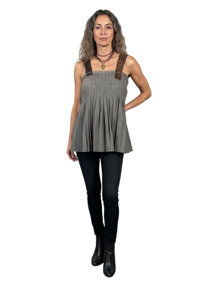 Hazel Brown Wool Shirt XS Grey