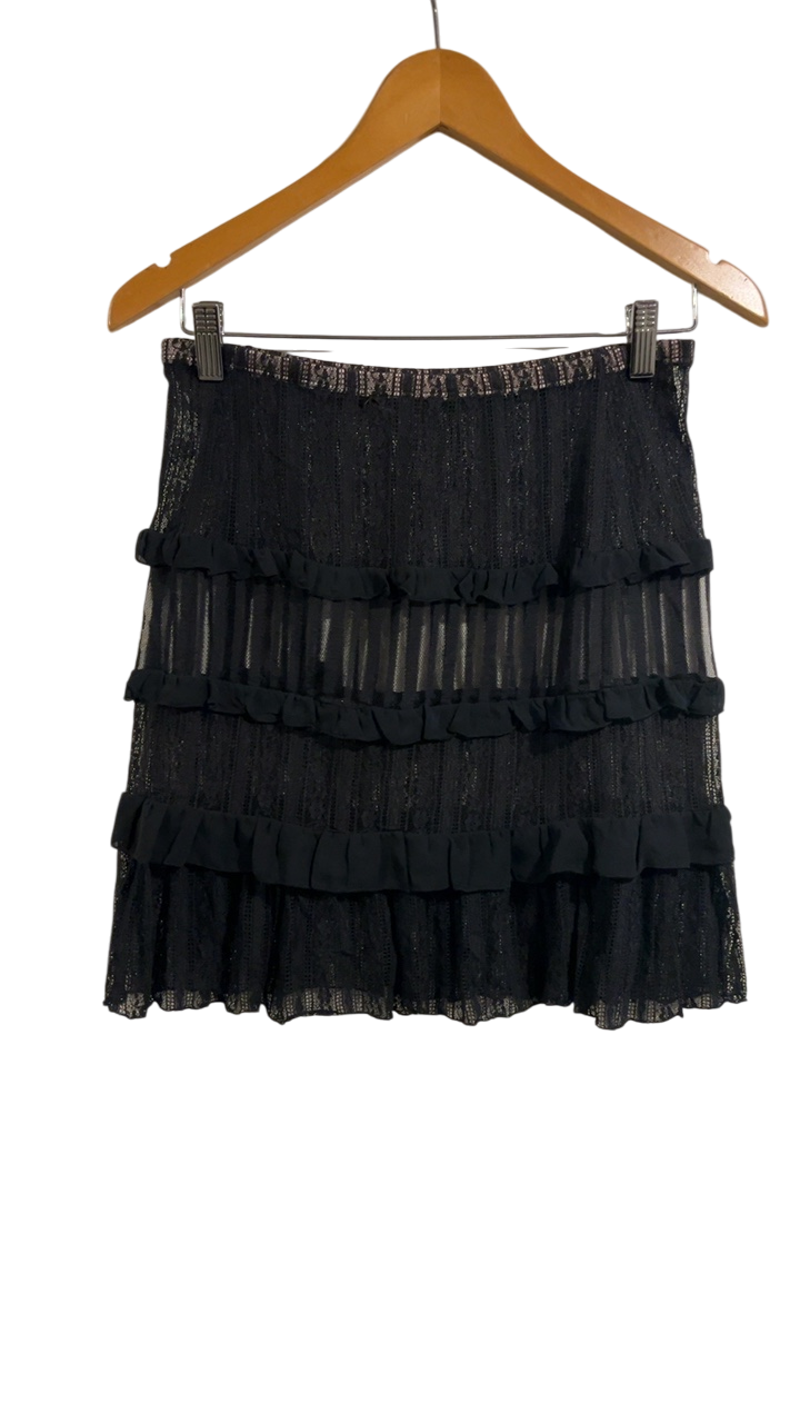 Ruffle Skirt Small Black, lace