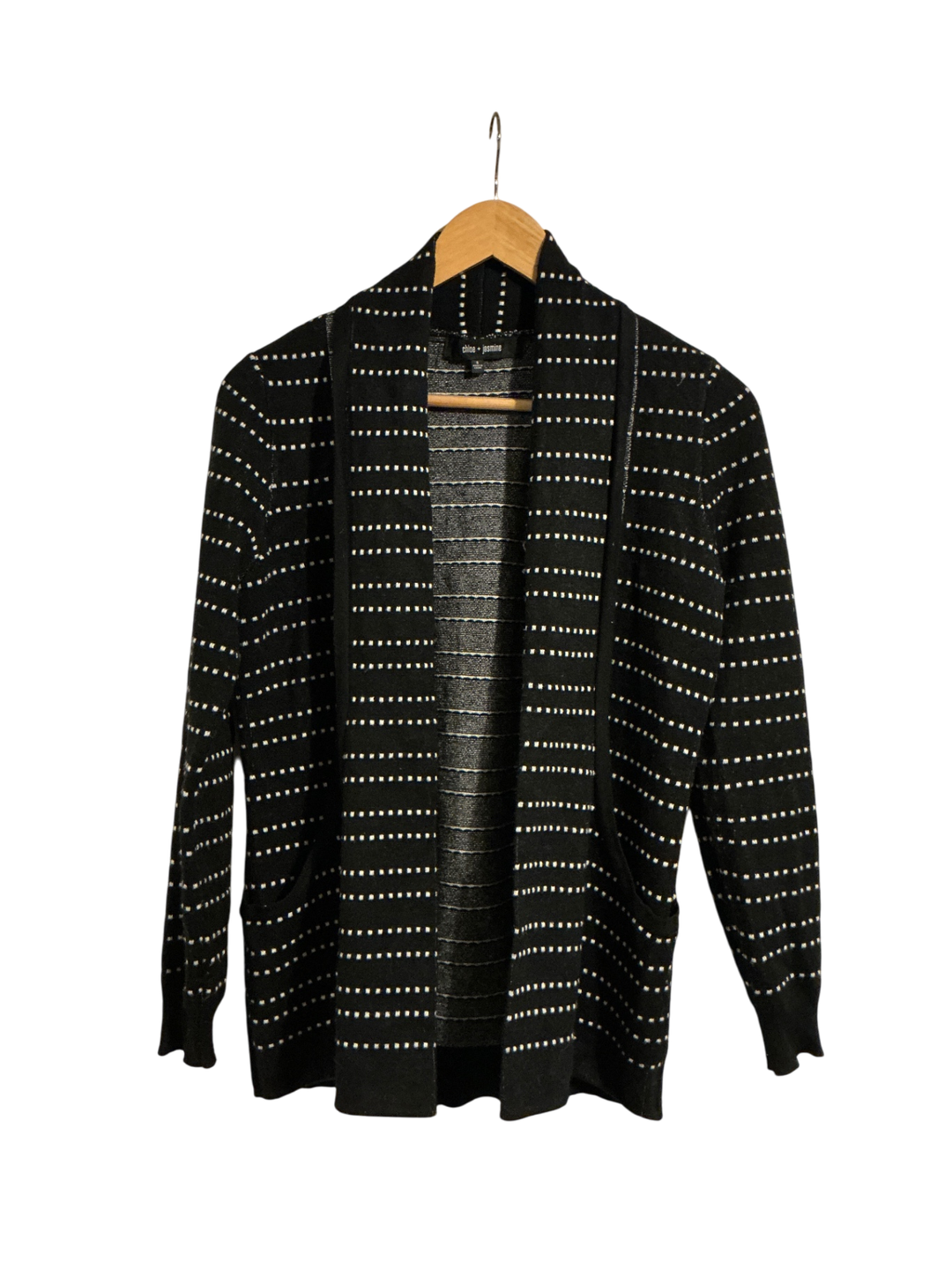 Chloé + Jasmine Sweater Small Black with white dots