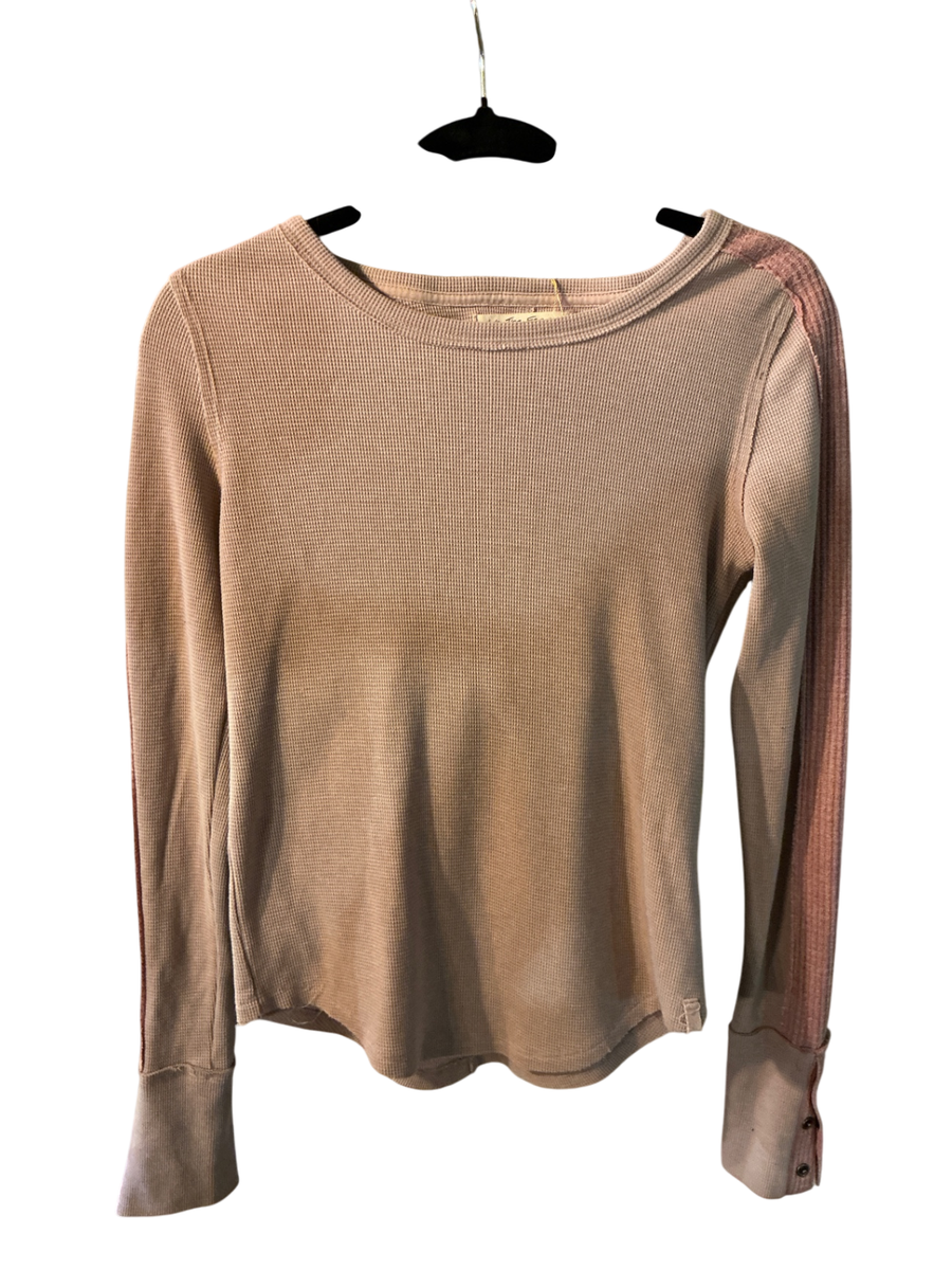 We the Free Long sleeve shirt Small Beige and pink