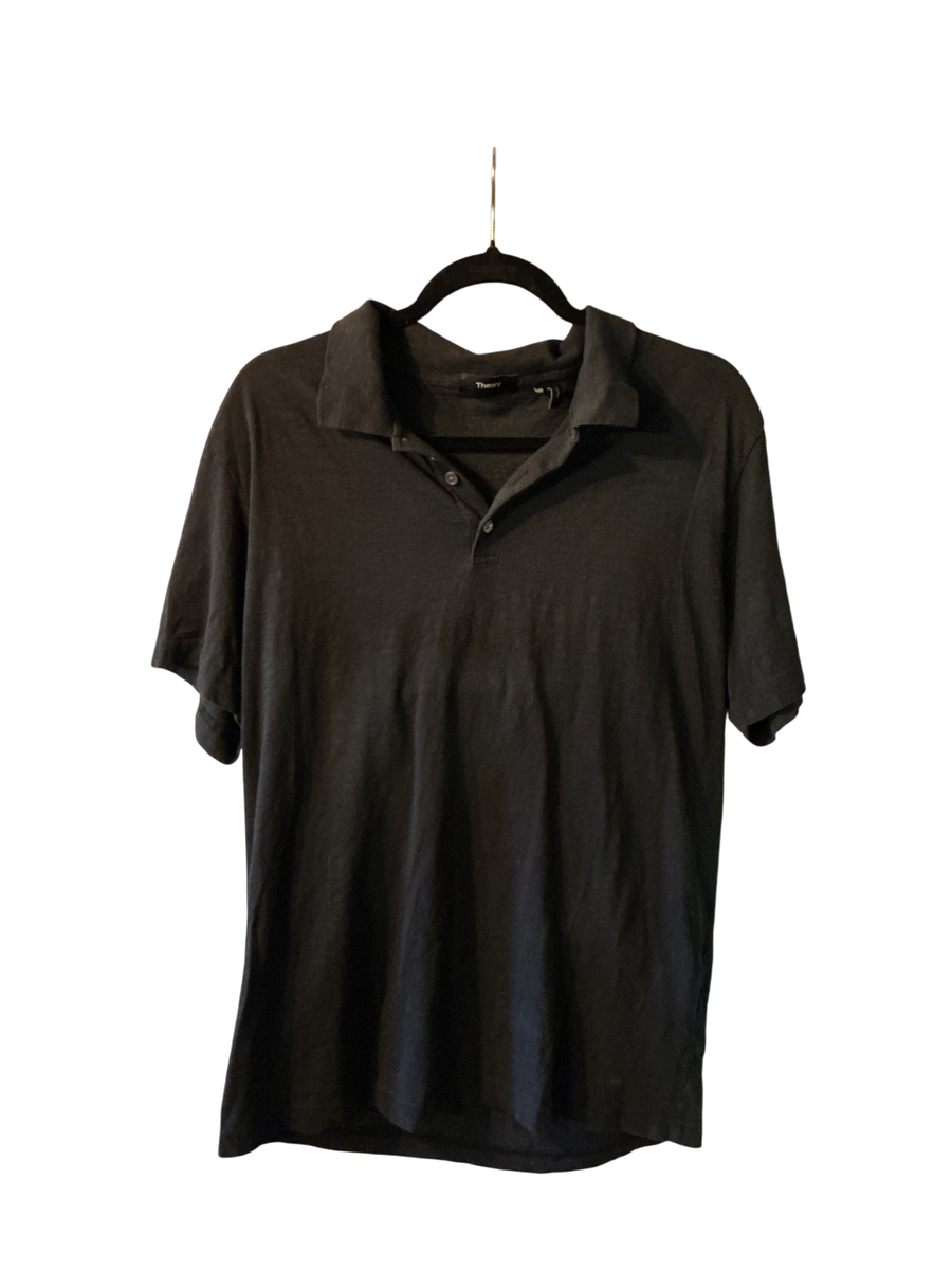 Theory Polo Shirt Large Black