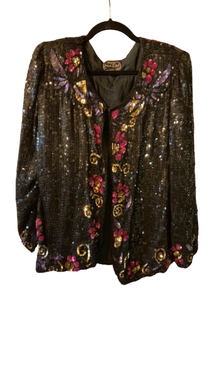 Joseph Le Bon Blazer Black with multicolored embroidery