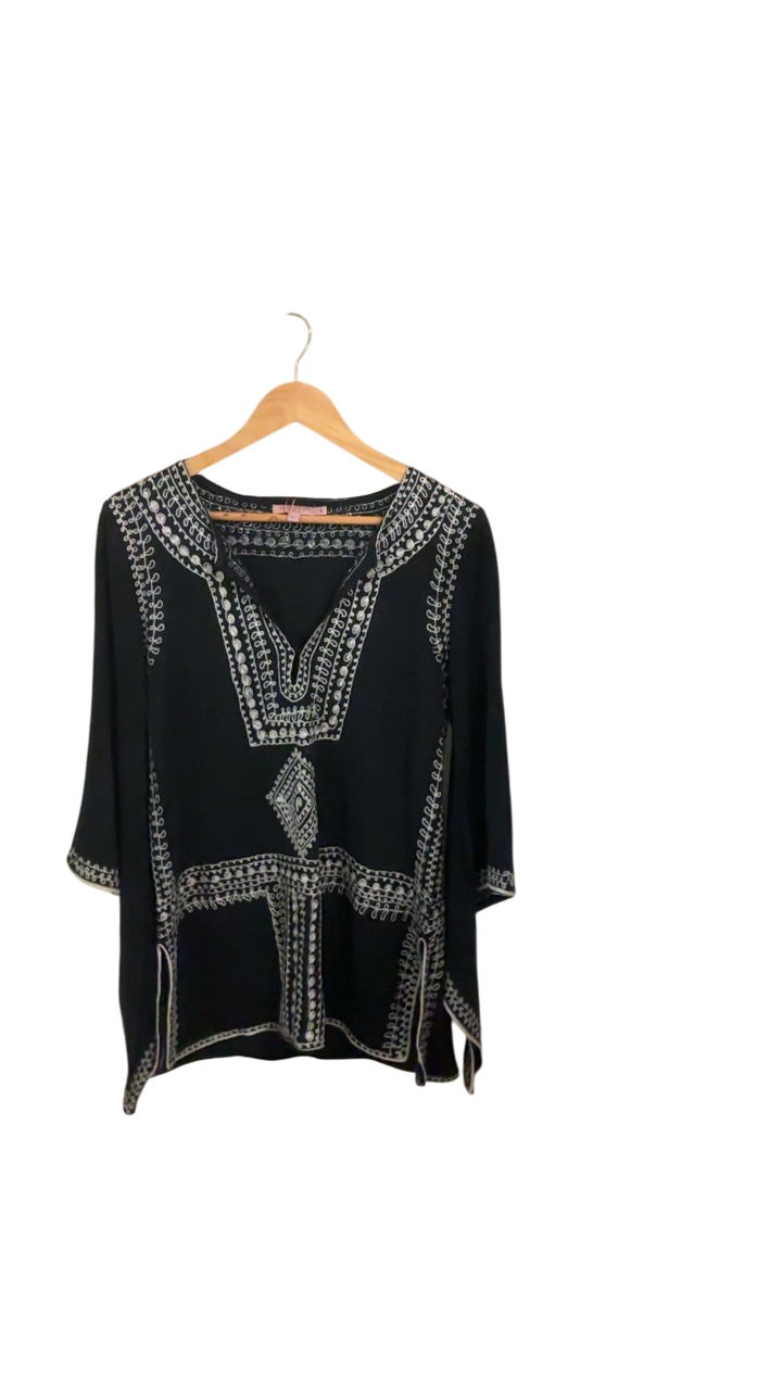 Unknown Blouse Small Black and White