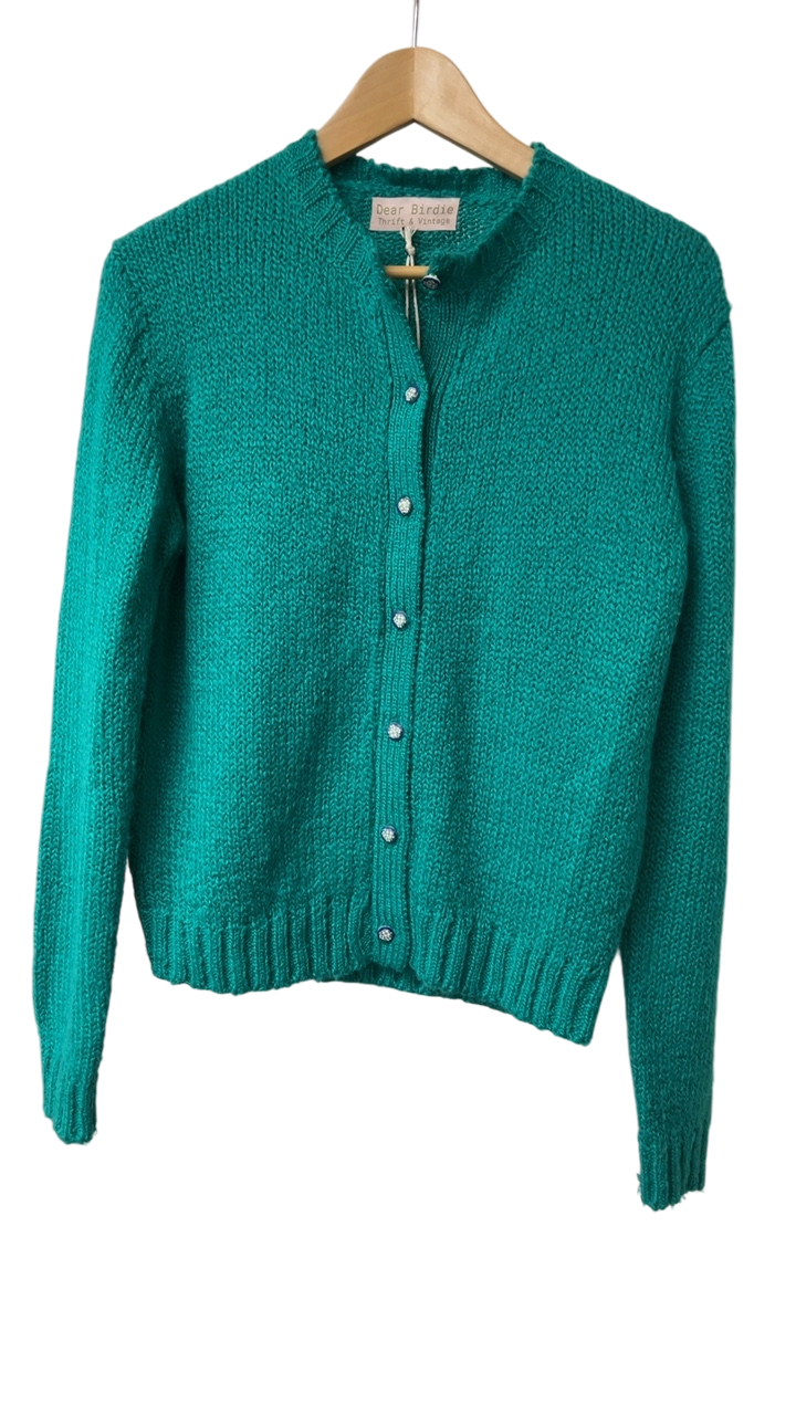 Dear Birdie Vintage Sweater Large Teal, green
