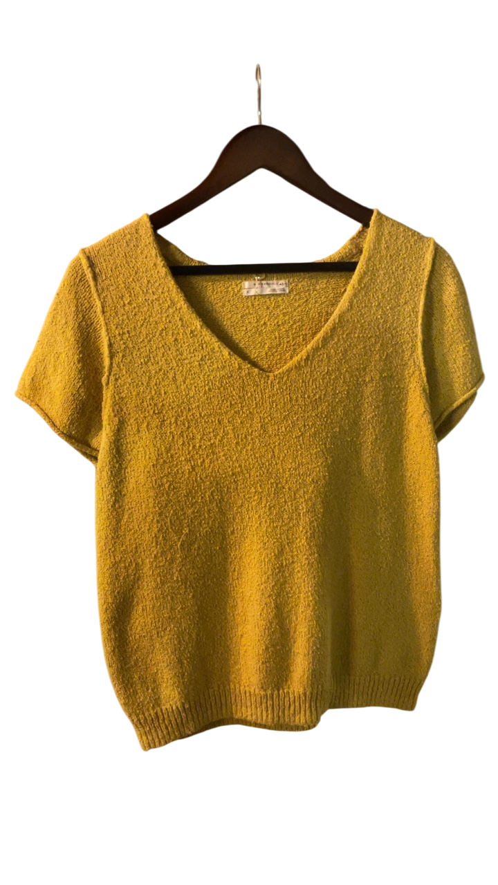 Anthropologie Sweater Small Mustard Yellow
