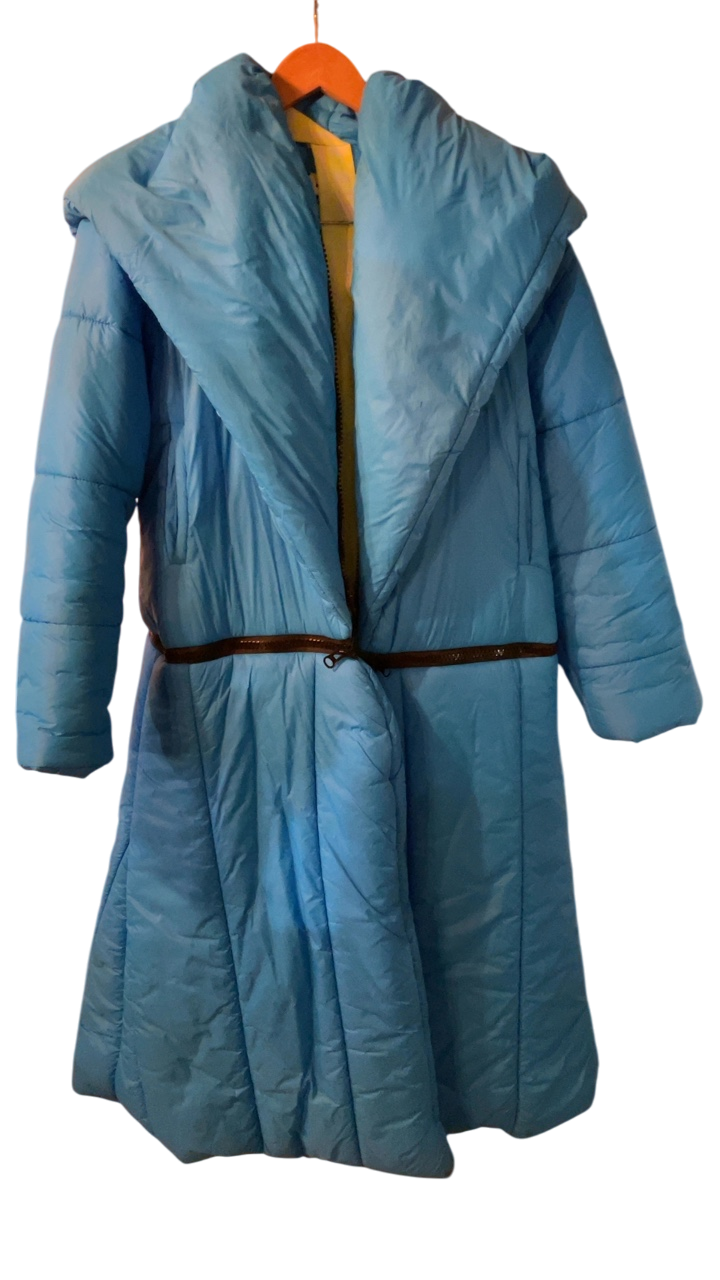 #VDR Puffer Coat Large Light Blue