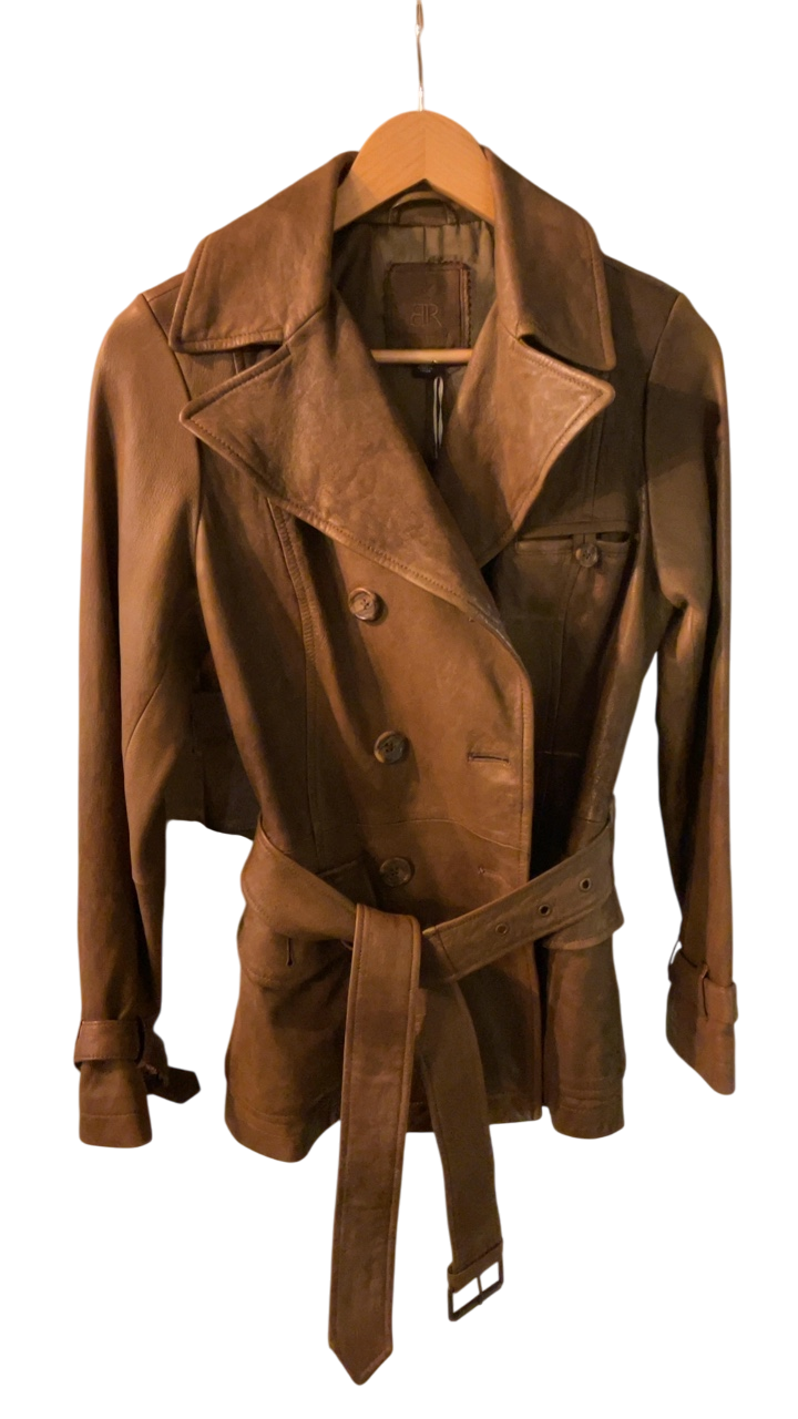 Banana Republic Leather coat Small Brown