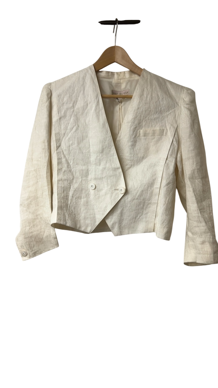 Dear Birdie Blazer vintage Small/Medium Cream patterned