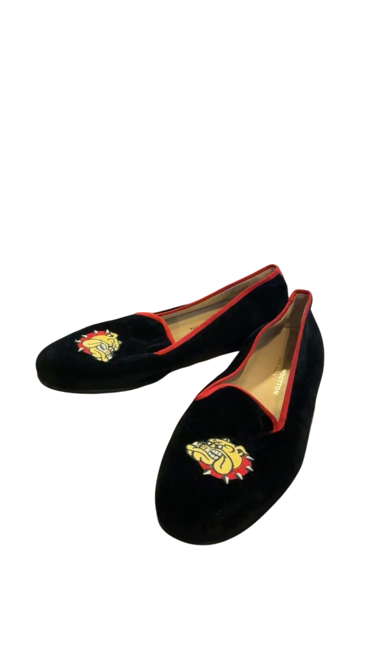 Stubbs and wooton Slippers 41/42 Black