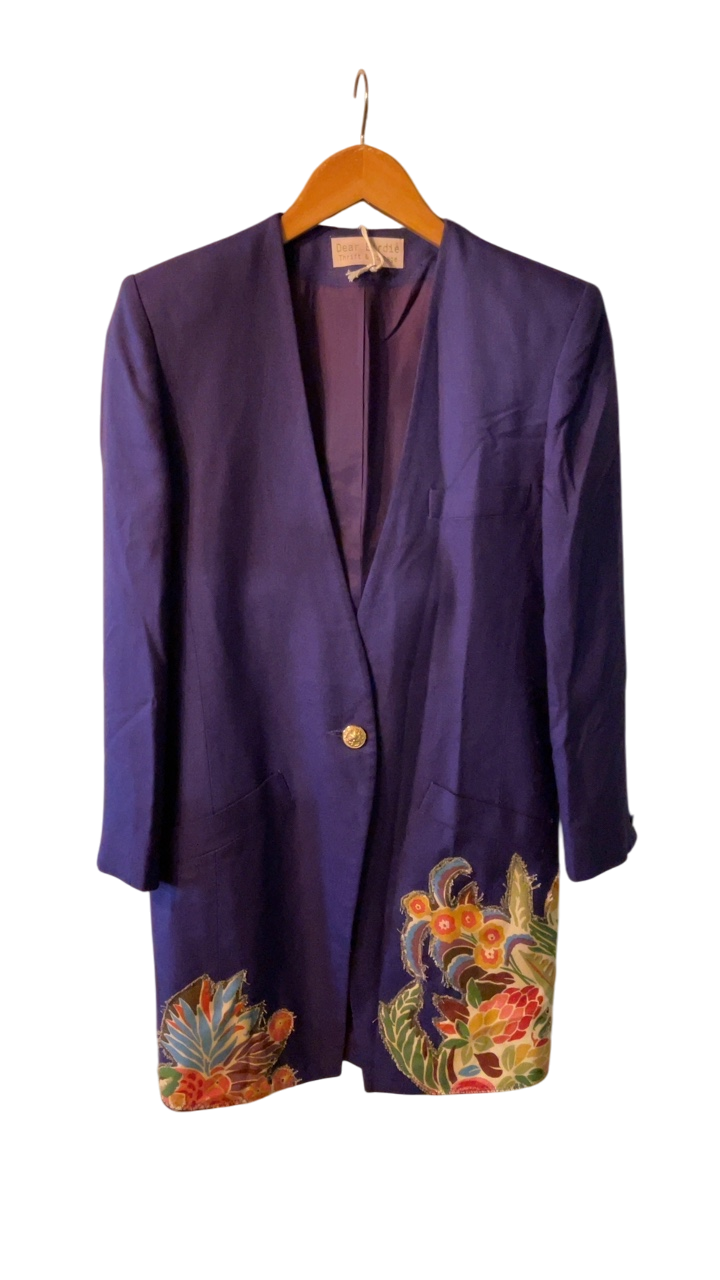 Dear Birdie Jacket floral Purple