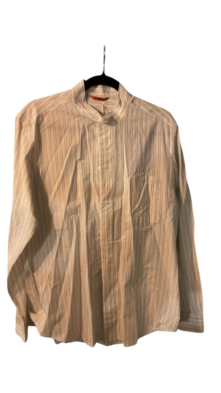 Barena Shirt Beige with blue pinstripes