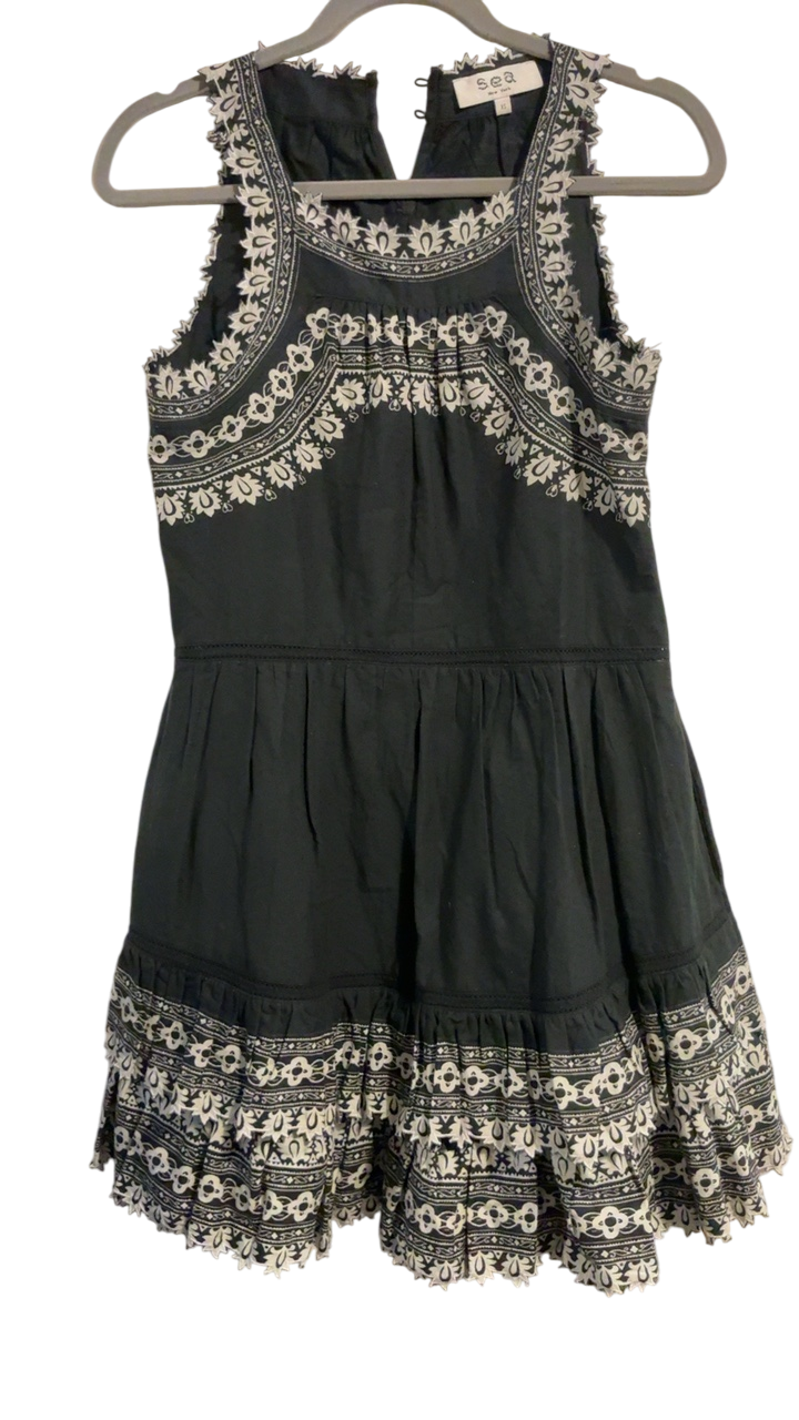 Sea Dress XS Black and white