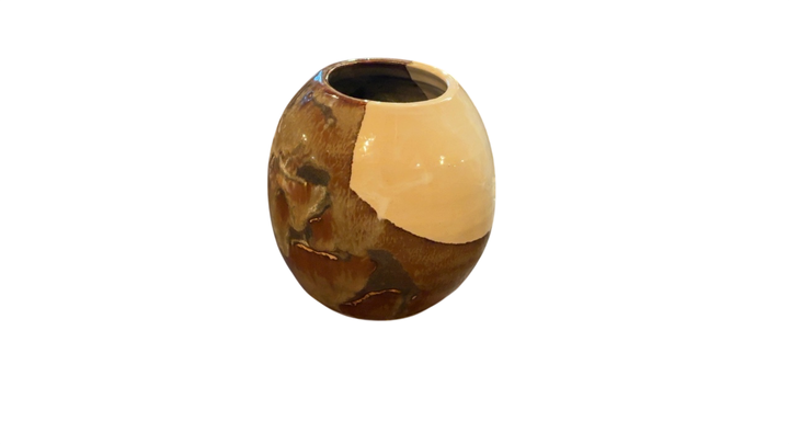 Jen Hyde Ceramics Vase Brown and Beige