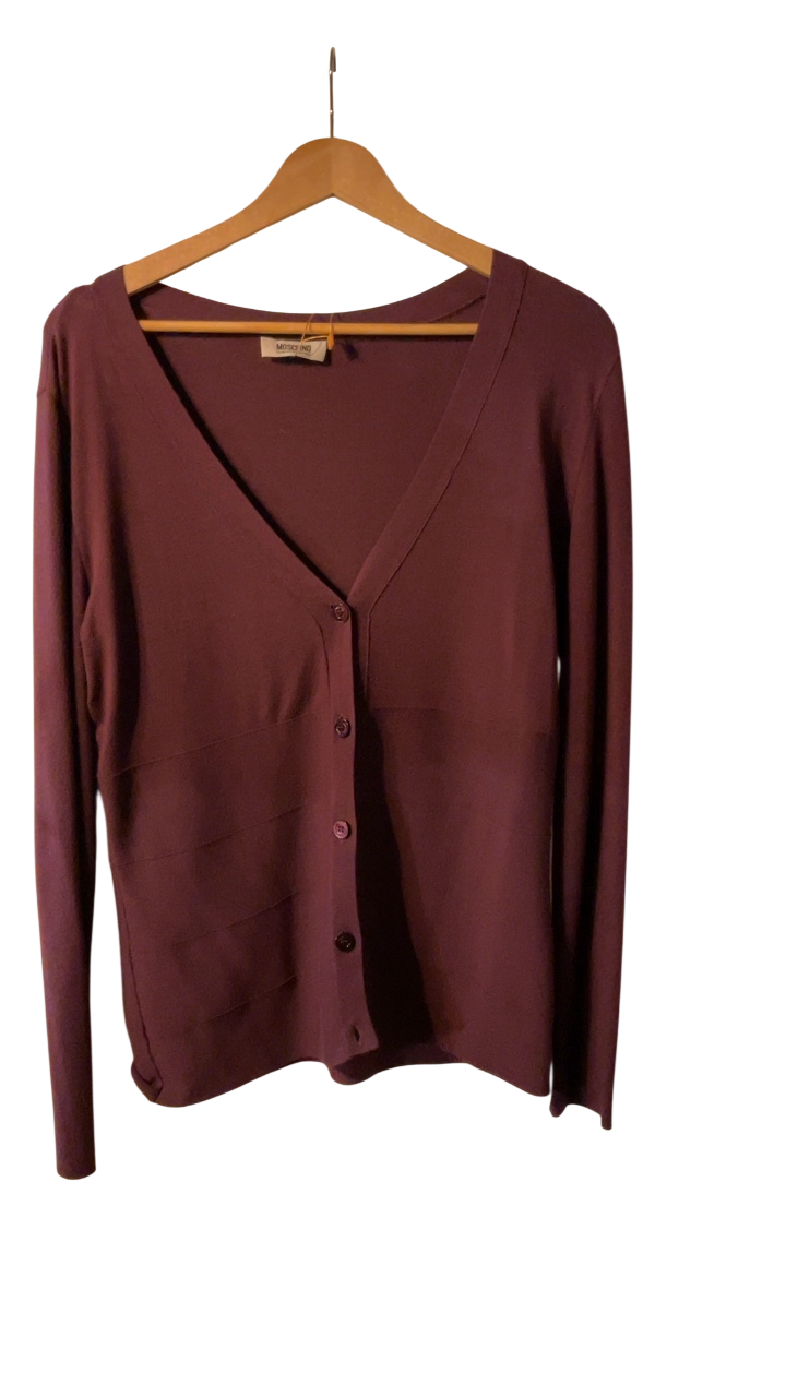 Moschino Maroon Cardigan
