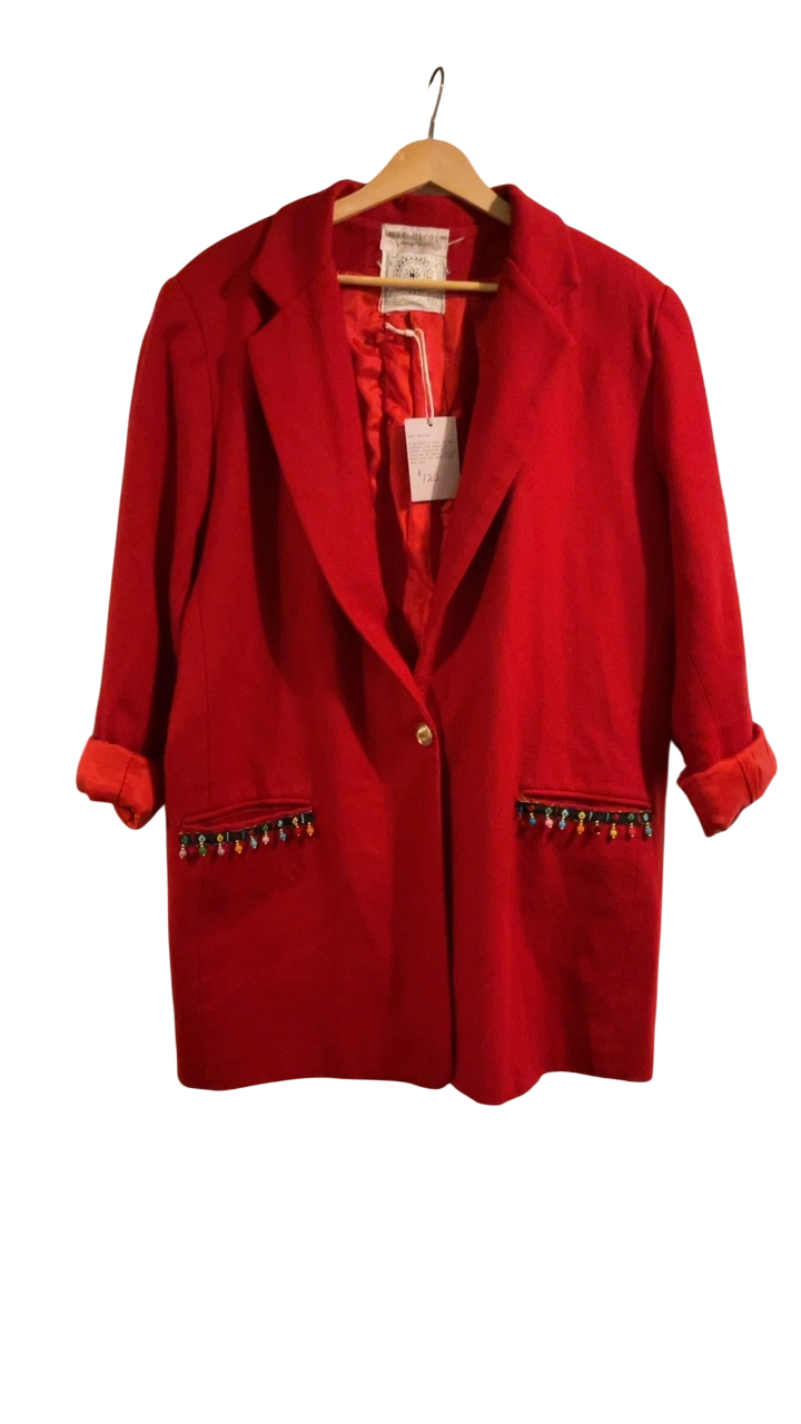 Dear Birdie Blazer Large/XL Red