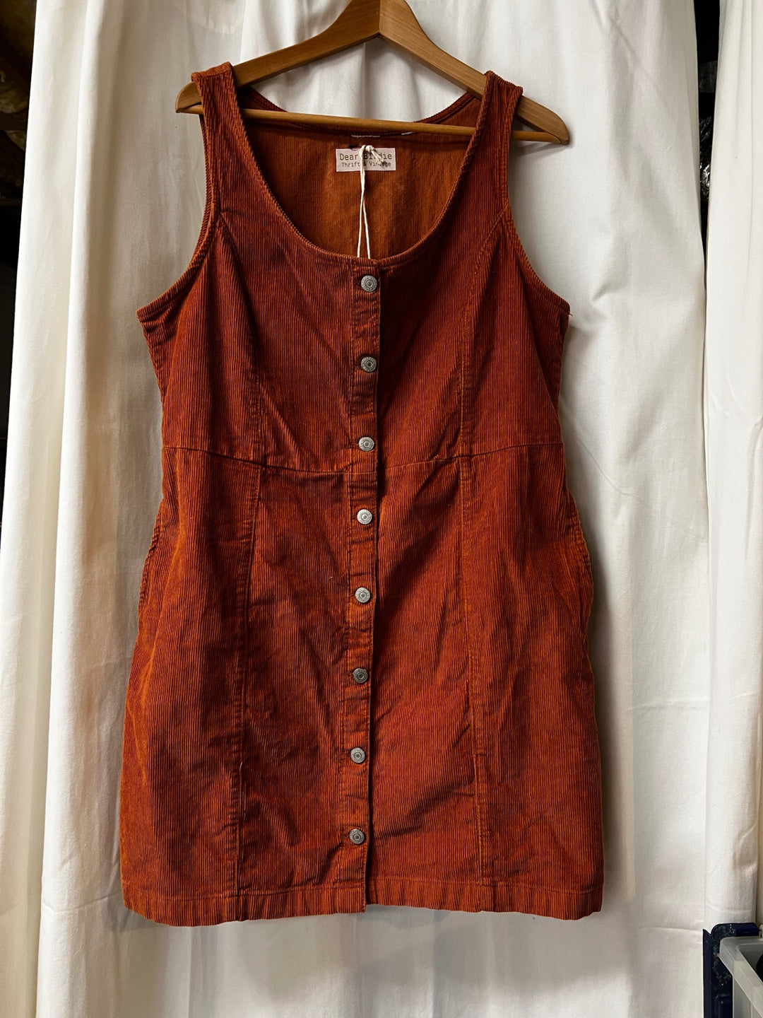 Dear Birdie Dress Large Rust orange