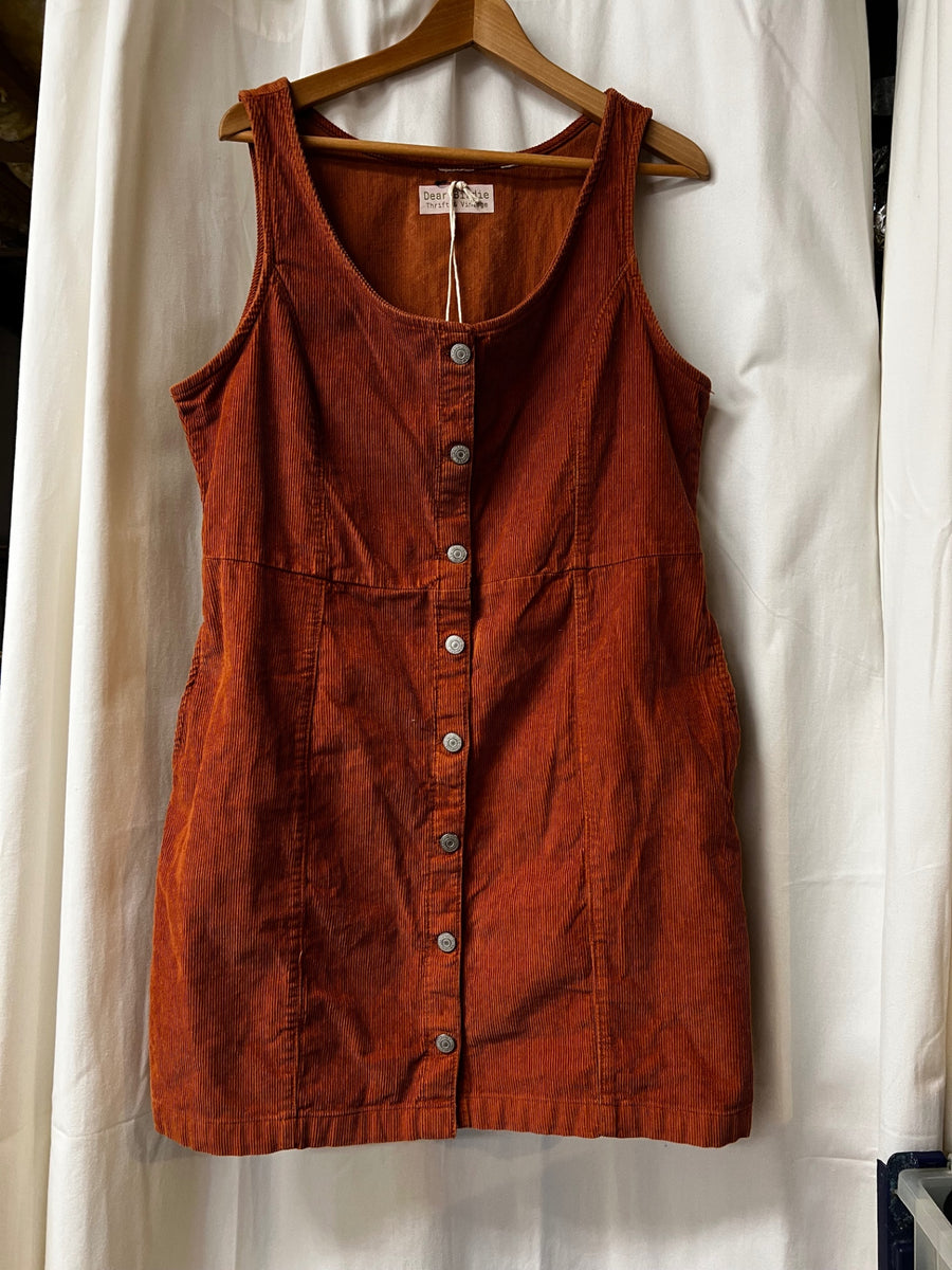 Dear Birdie Dress Large Rust orange