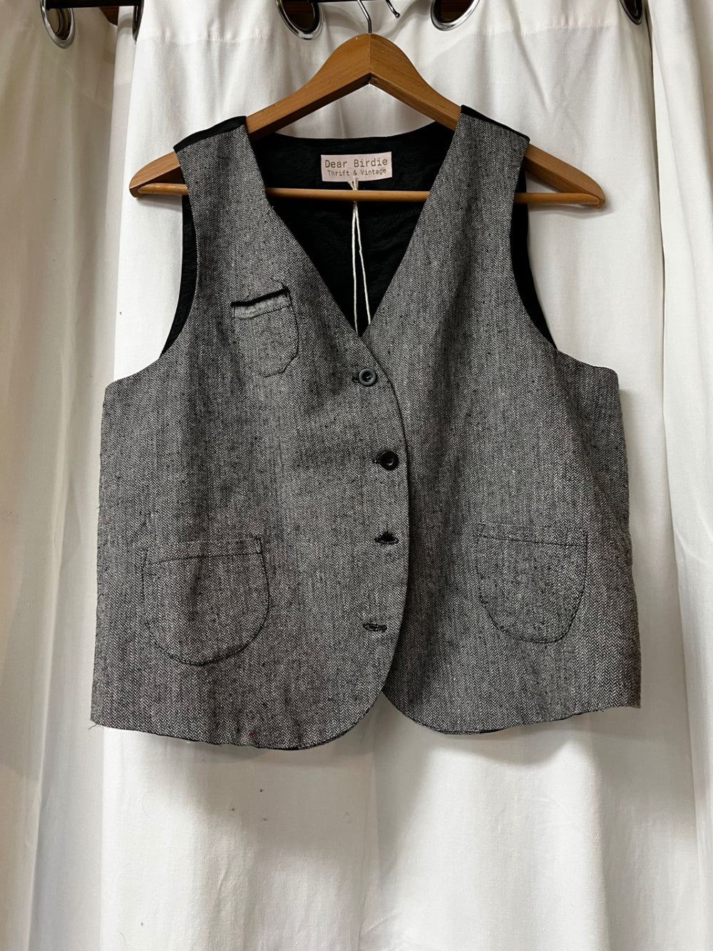 Dear Birdie Vest Large Black, Red, White