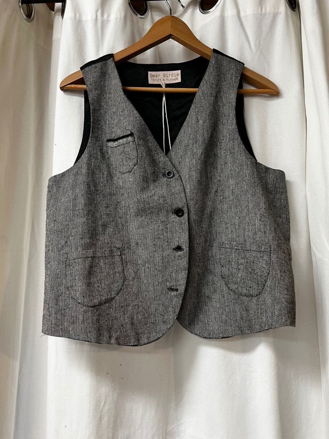 Dear Birdie Vest Large Black, Red, White