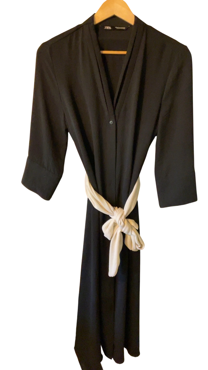 Zara Dress XS Black and cream