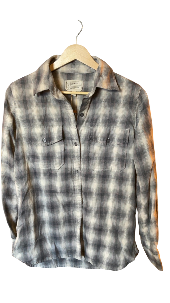 Current/Elliott Shirt 0 Gray and beige plaid