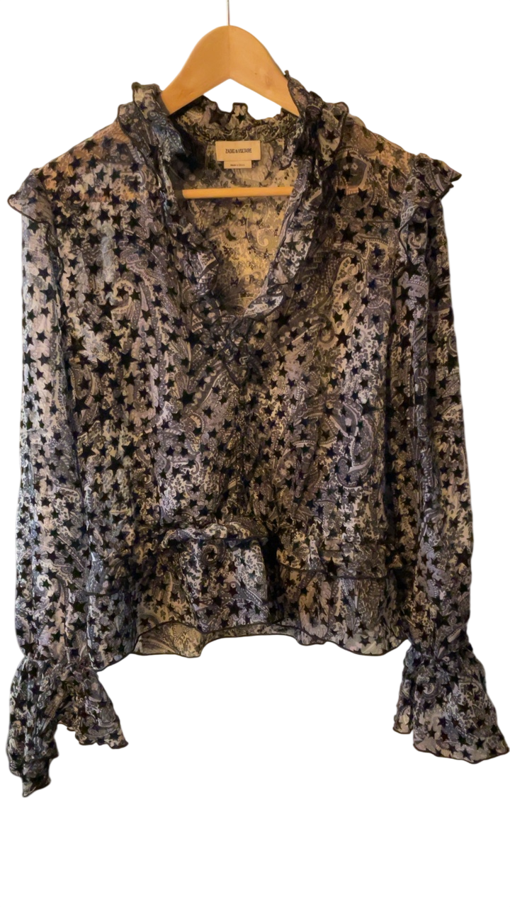 Zadig & Voltaire Blouse Small Black and beige