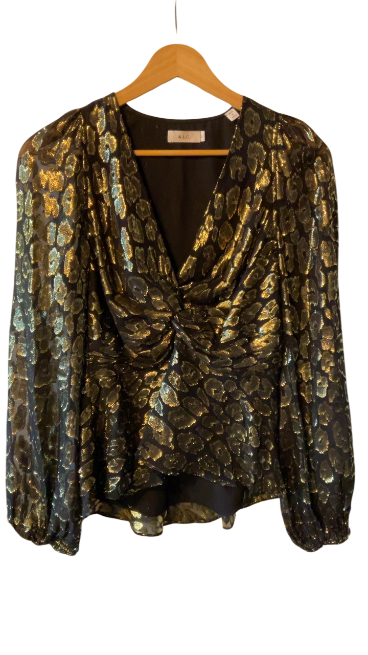 A.L.C. Blouse 2 Gold and Black
