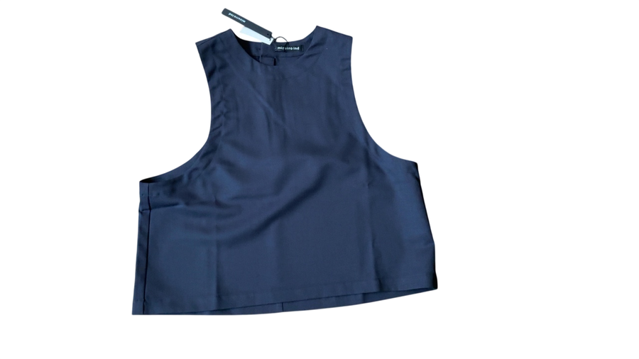 Mizuiro Indigo Blouse 8 -10 ish Navy blue