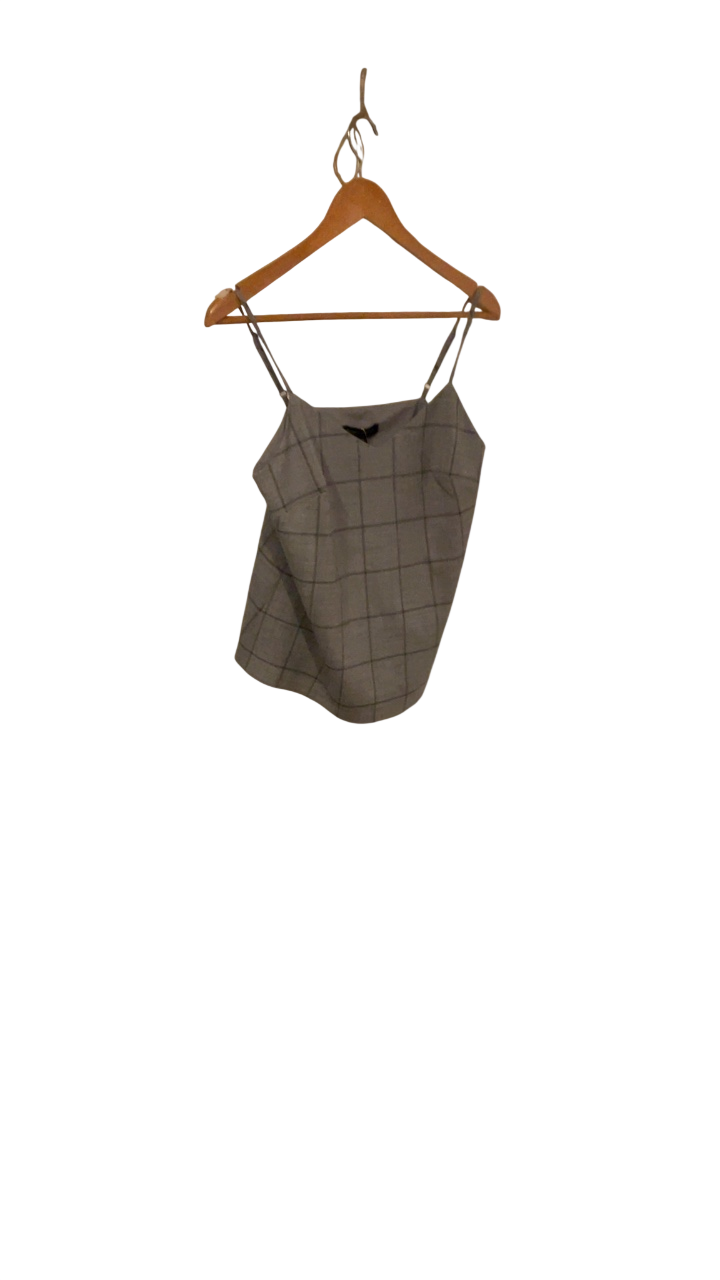 Banana Republic Top - Gray with black checkered pattern