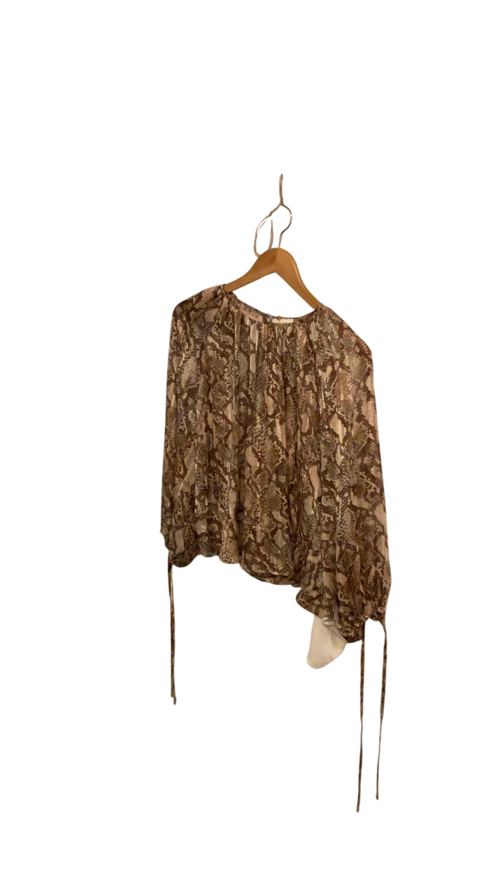 Parker Blouse - Multicolor (brown, beige, black)