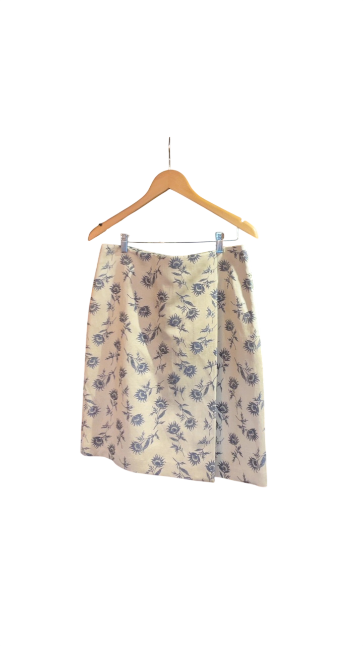 Tory Burch Skirt 8 Beige and Blue