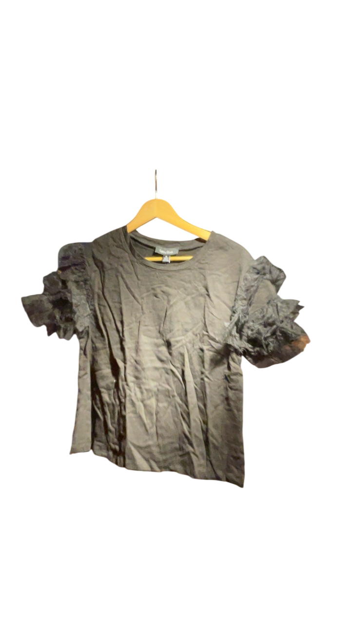 Lea & Viola Blouse Small Gray and Black