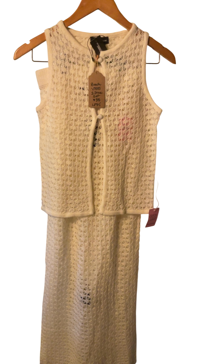 Pretty little thing Vest set Beige