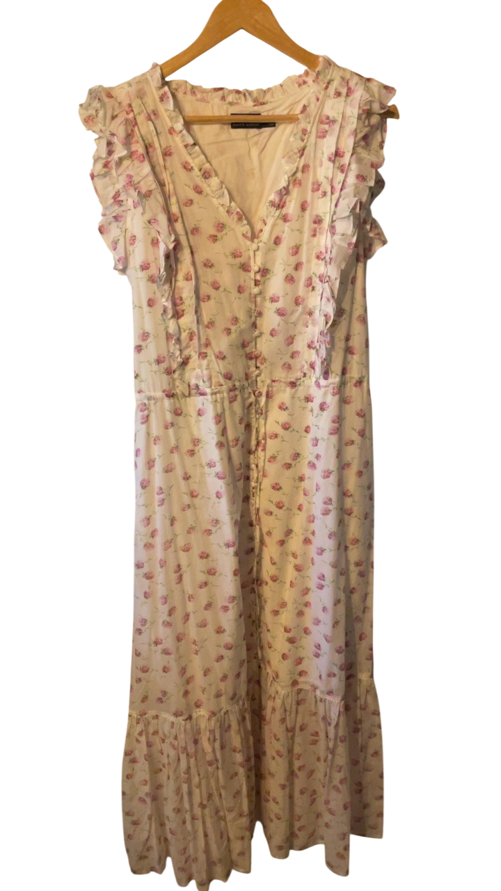 Polo by Ralph Lauren Dress 4 Cream with pink floral print