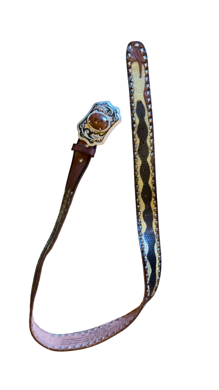 Leather Island Belt 36 Brown