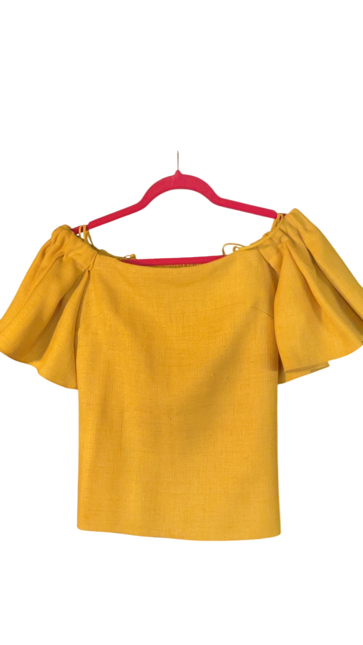 Badgley Mischka Blouse Xs Yellow