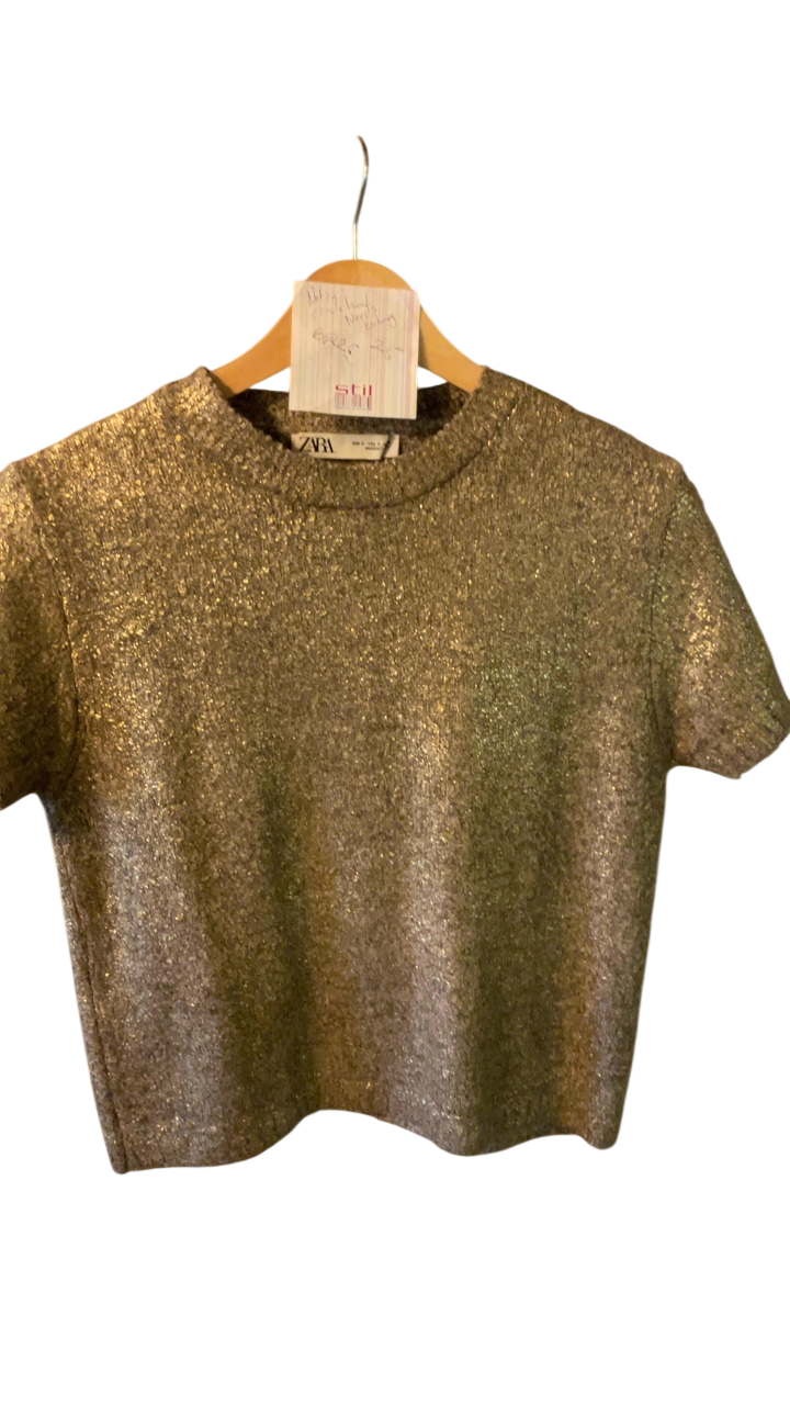 ZARA Sweater Small Gold