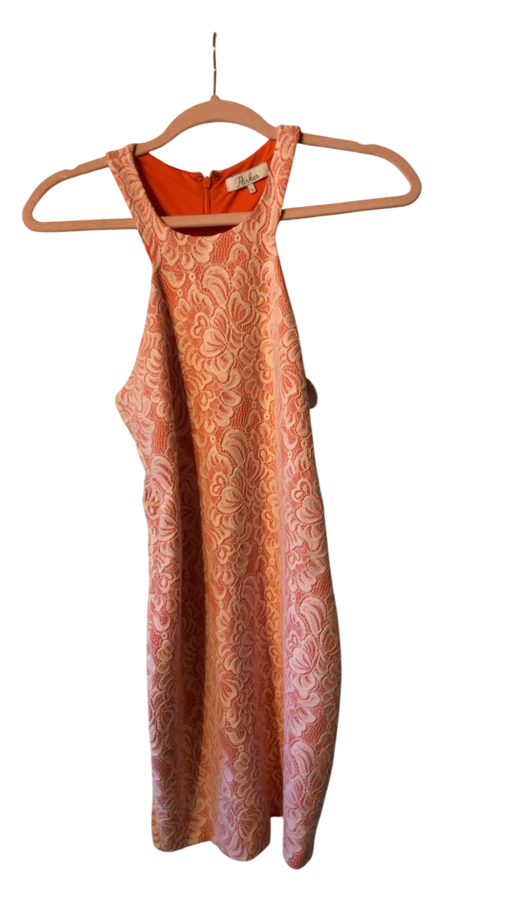 Parker Dress Small Peach/Coral